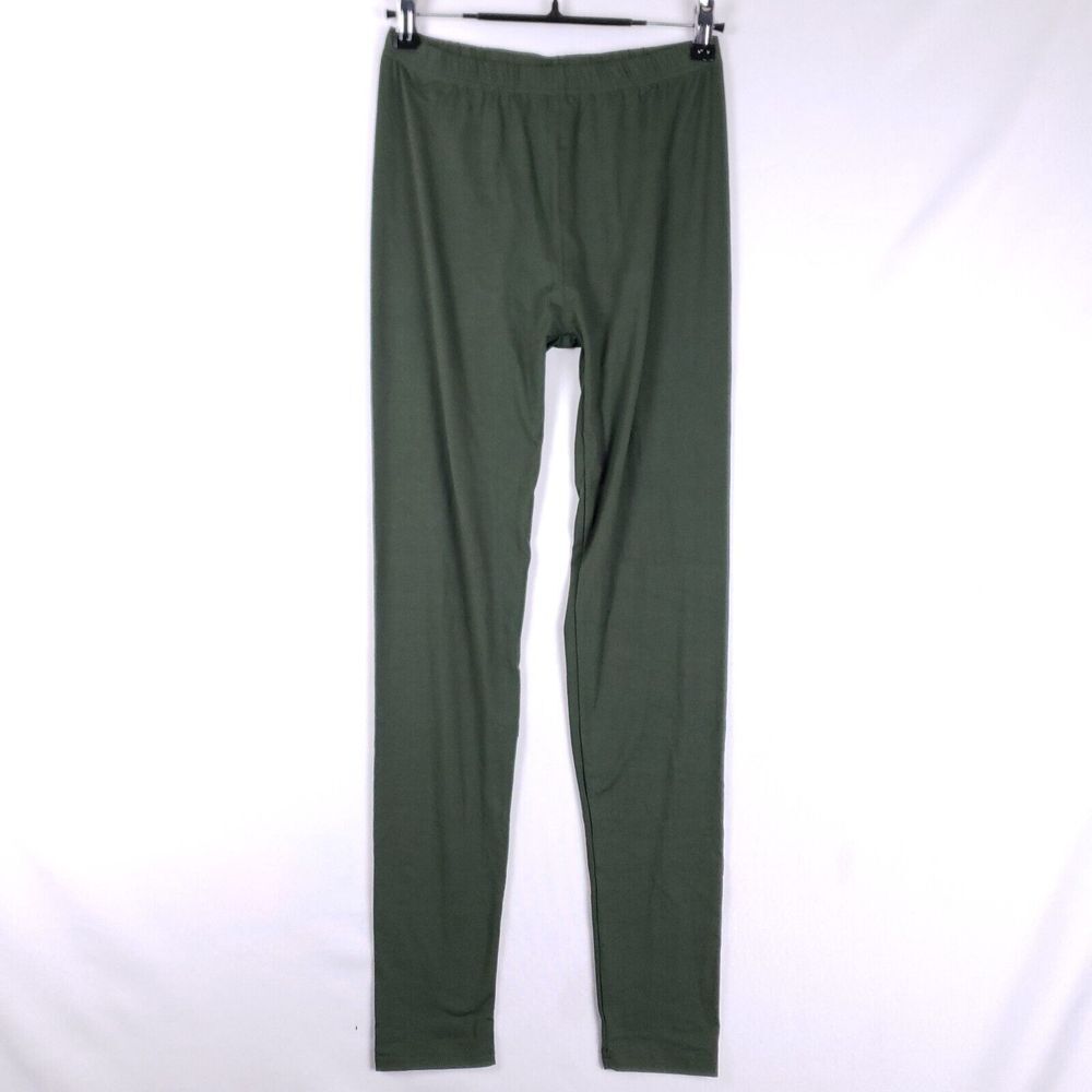 Lush Moda Olive Green Stretch Leggings Womens Regular Yoga Athleisure Minimalist